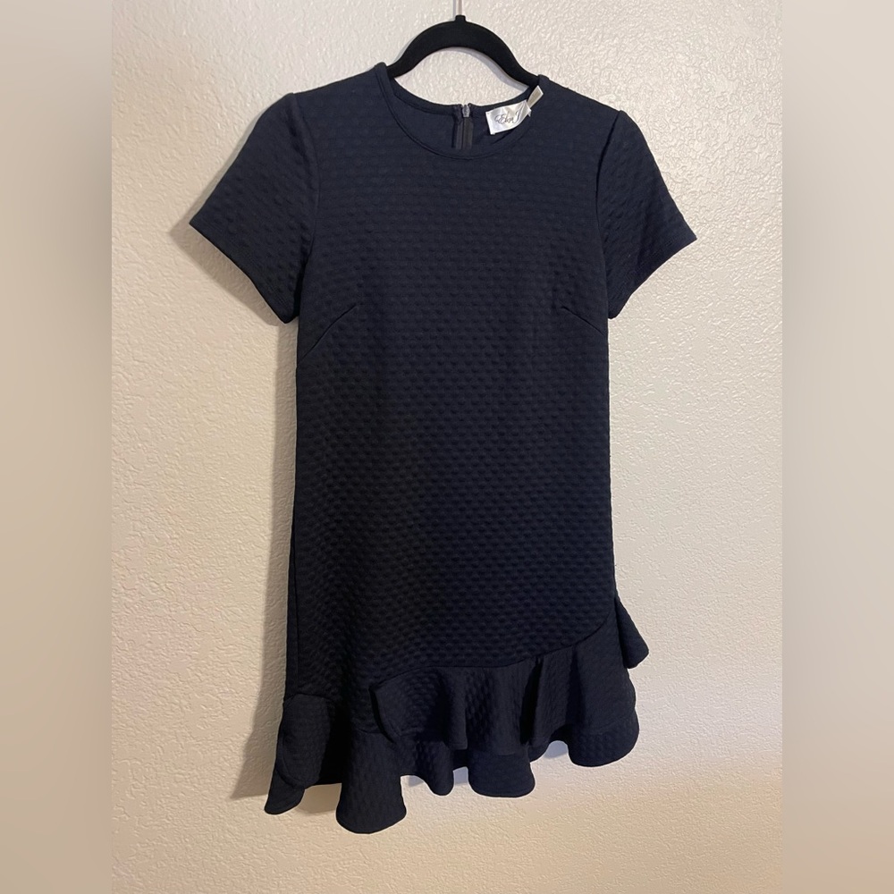 Elegant Navy Blue Eliza J Textured Dress
